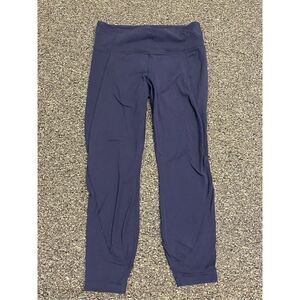 Athleta Women's Workout Activewear Cropped Leggings Navy Blue Medium